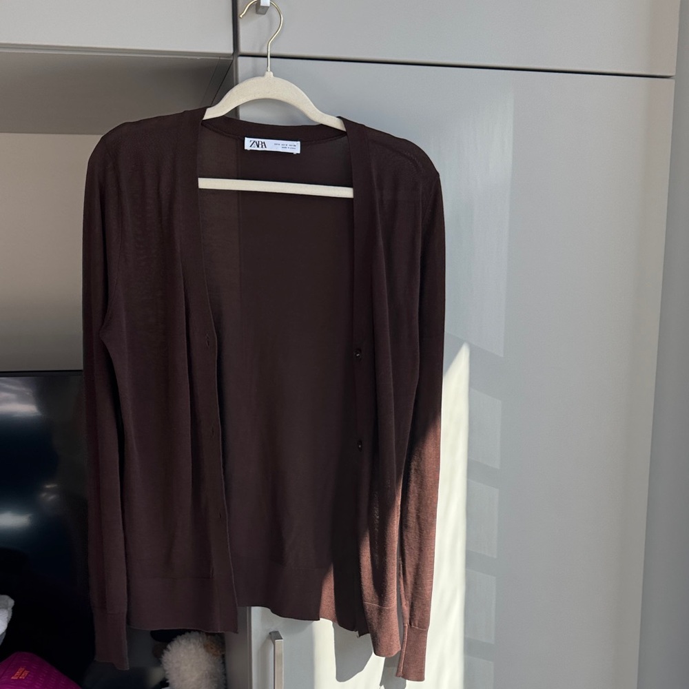 Zara Women's Dark Brown Cardigan